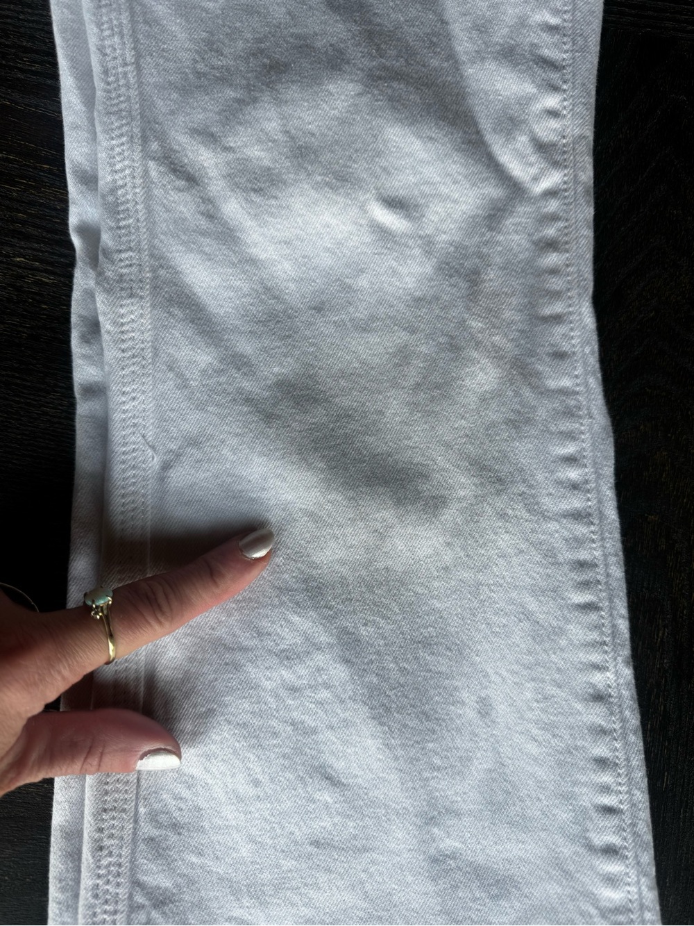 American Eagle Outfitters White Boot Cut Jeans with Button Up Back Pockets - Picture 8 of 11